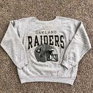 Vintage Champion Oakland Raiders Sweatshirt Mens M Gray Crewneck Pullover USA
